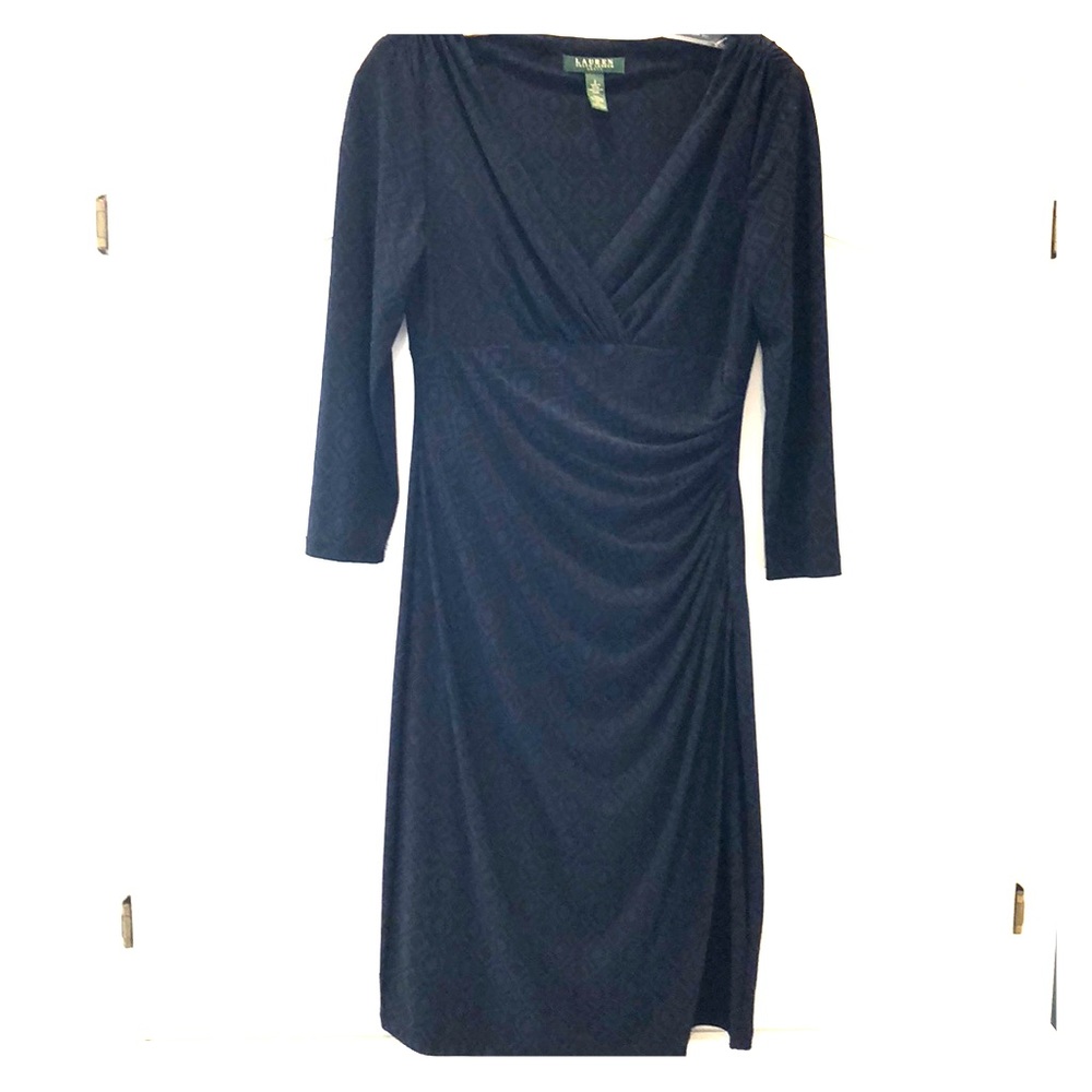 Classic Ralph Lauren draped front dress